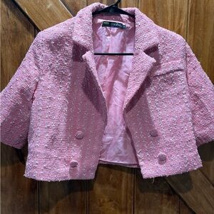 Finesse Pink Tweed Jacket & Skirt XS